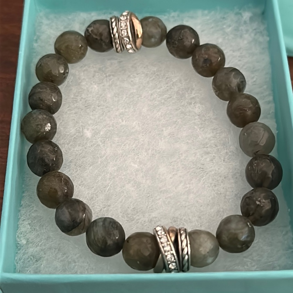 Brighton Limited Double Neptune Bead Stretch Bracelet Labradorite